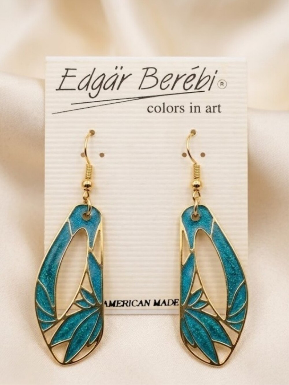 Edgar Berebi Blue Enamel Dangle Earrings – American Made